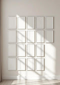 Frame High-Res Frame Mockup — White Frame Portrait 2:3 — Perspective View — #01551 | MockupBulk