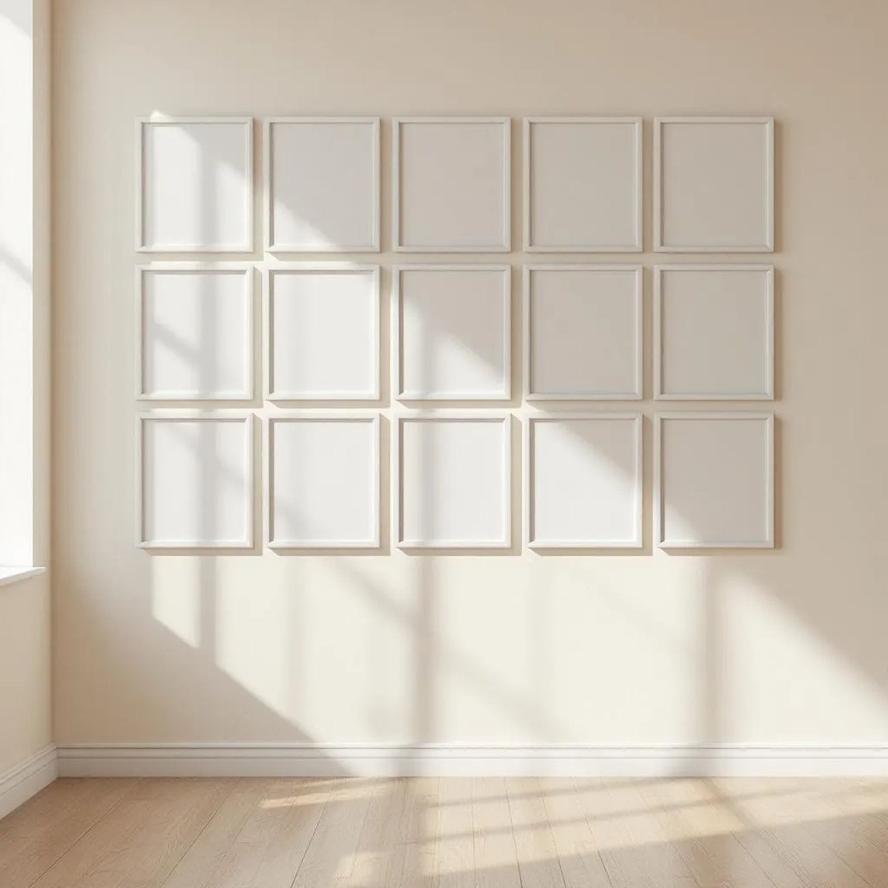 Frame Wall Art Mockup — Plain Square Frame Portrait 2:3 — Perspective View — #01552 | MockupBulk