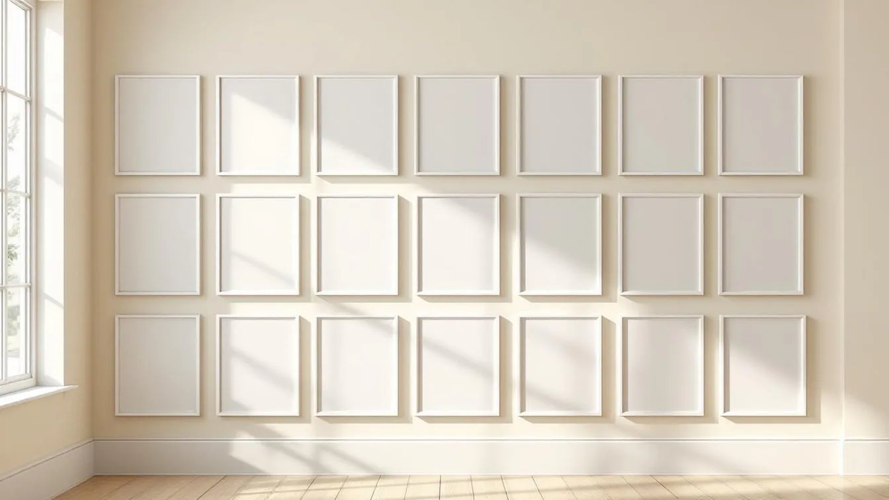 Frame High-Res Frame Mockup — White Frame Portrait 4:5 — Perspective View — #01553 | MockupBulk