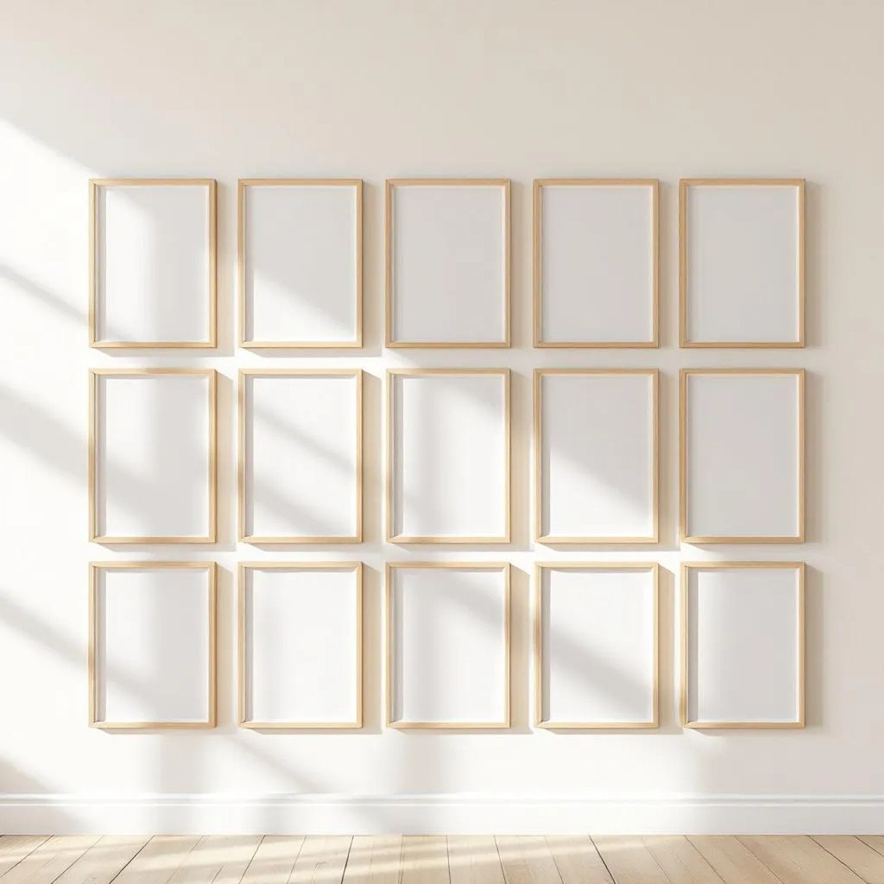 Frame Premium Interior Mockup — Plain Square Frame Portrait 2:3 — Perspective View — #01555 | MockupBulk