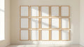 Frame Wall Art Mockup — Natural Oak Frame Portrait 2:3 — Perspective View — #01565 | MockupBulk