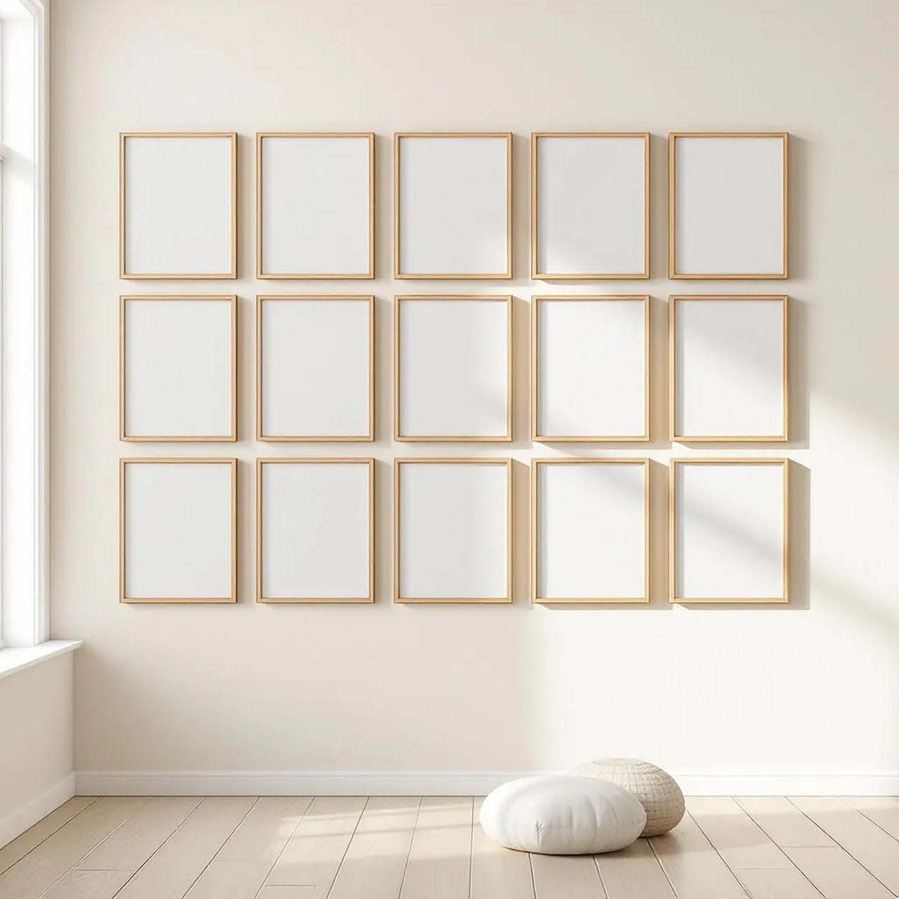 Frame Room Scene Mockup — Plain Square Frame Square 1:1 — Perspective View — #01567 | MockupBulk