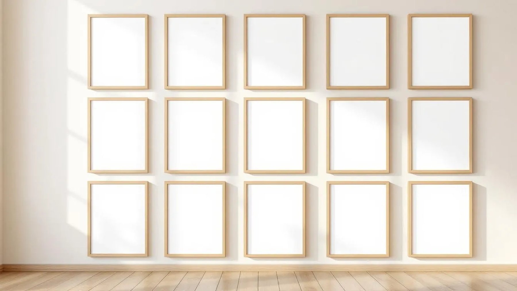 Frame Lifestyle Frame Mockup — Natural Oak Frame Portrait 2:3 — Perspective View — #01568 | MockupBulk