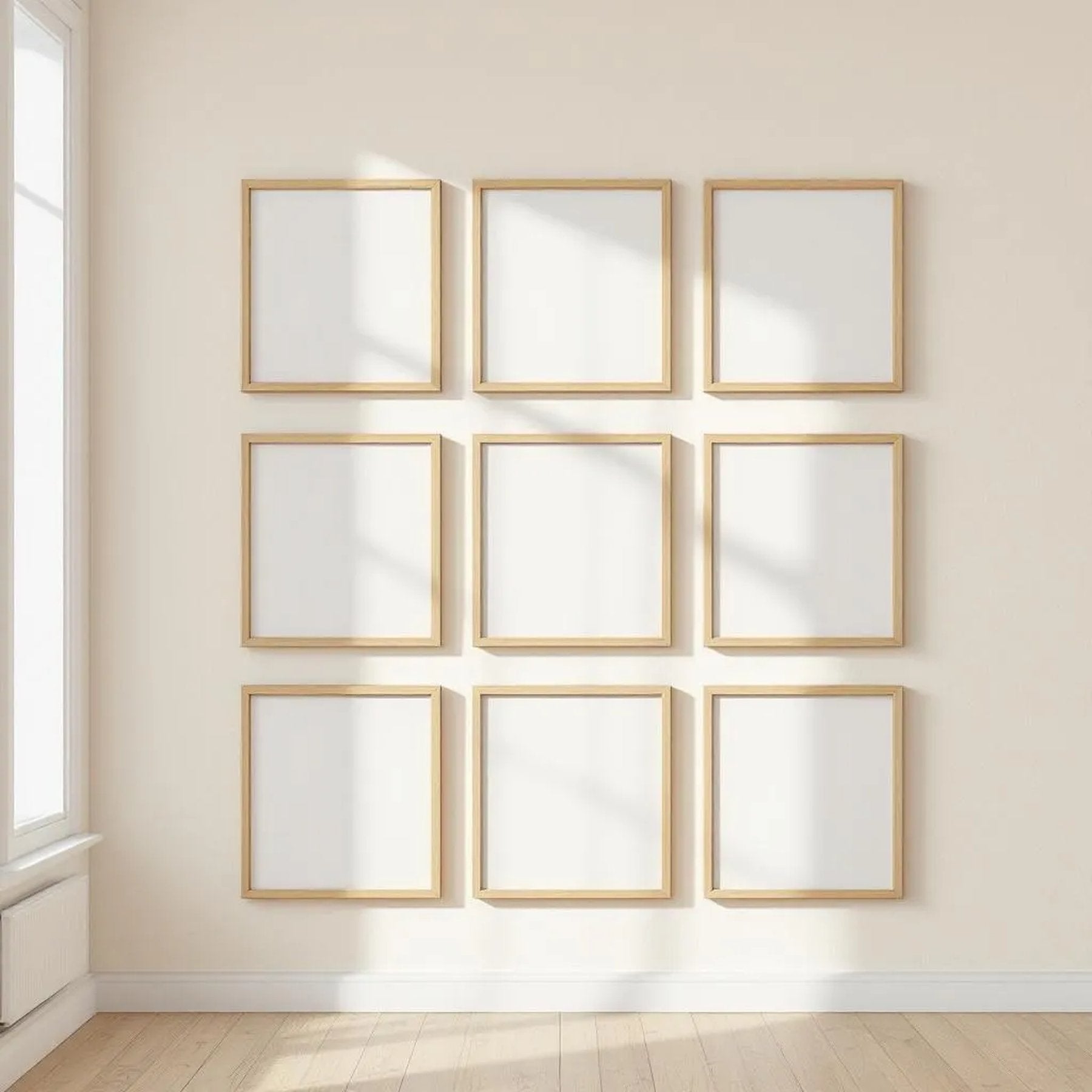 Frame Professional Frame Mockup — Plain Square Frame Portrait 2:3 — Perspective View — #01573 | MockupBulk