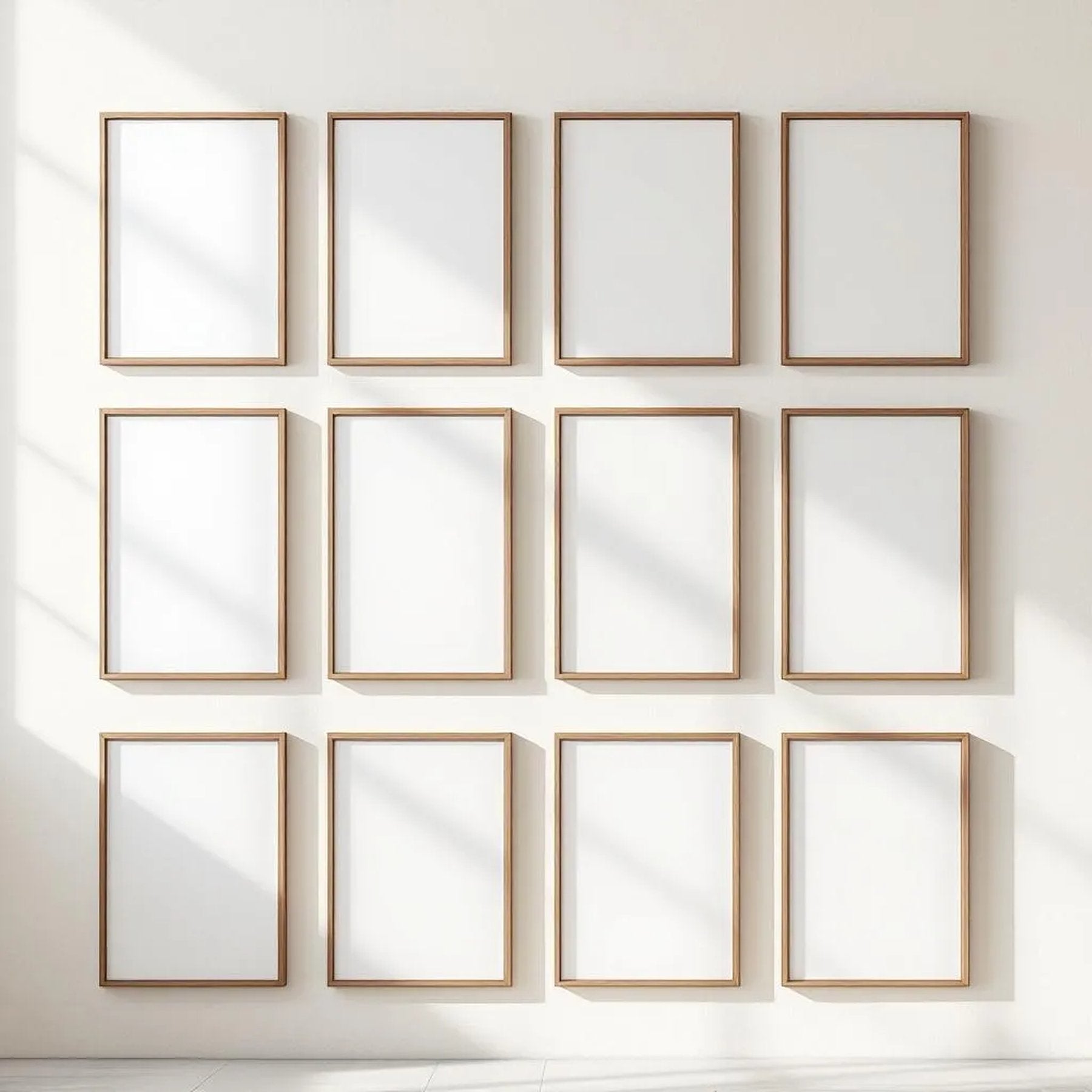 Frame Editorial Room Mockup — Plain Square Frame Square 1:1 — Perspective View — #01576 | MockupBulk