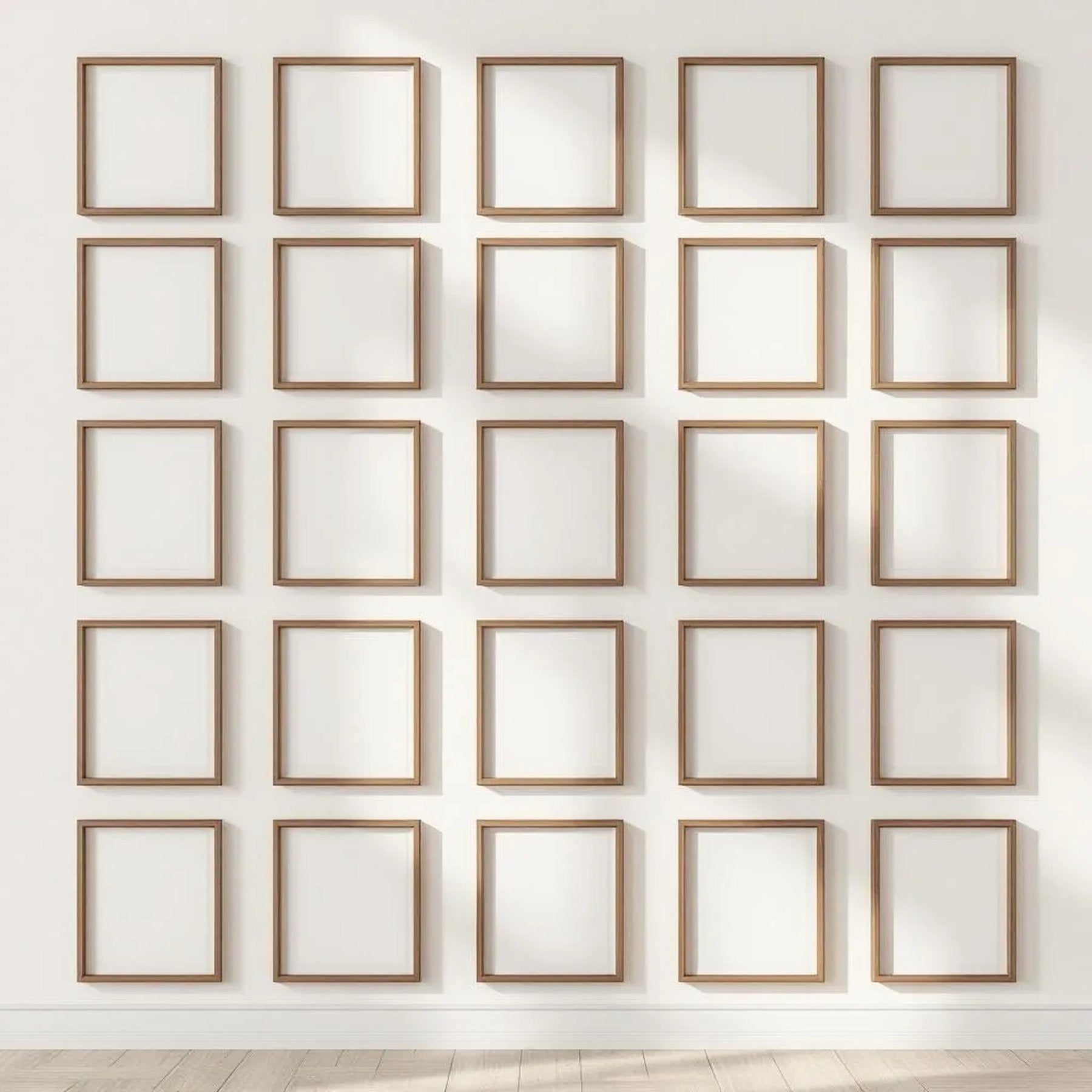 Frame Interior Frame Mockup — Plain Square Frame Portrait 2:3 — Perspective View — #01582 | MockupBulk
