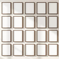 Frame Interior Frame Mockup — Plain Square Frame Portrait 2:3 — Perspective View — #01585 | MockupBulk