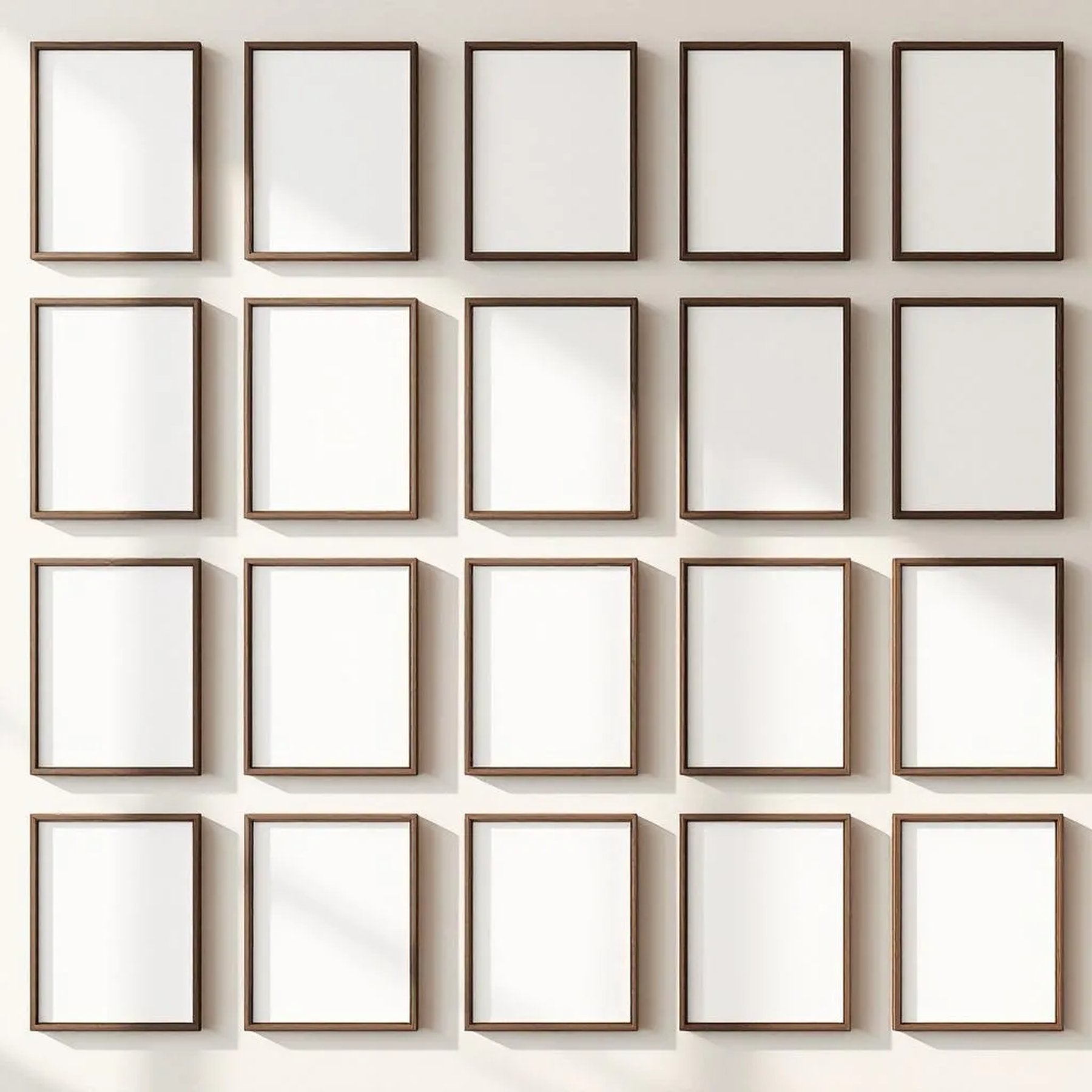 Frame Interior Frame Mockup — Plain Square Frame Portrait 2:3 — Perspective View — #01585 | MockupBulk
