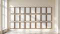 Frame High-Res Frame Mockup — Walnut Frame Portrait 2:3 — Perspective View — #01586 | MockupBulk