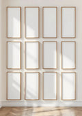 Frame High-Res Frame Mockup — Walnut Frame Portrait 2:3 — Perspective View — #01590 | MockupBulk