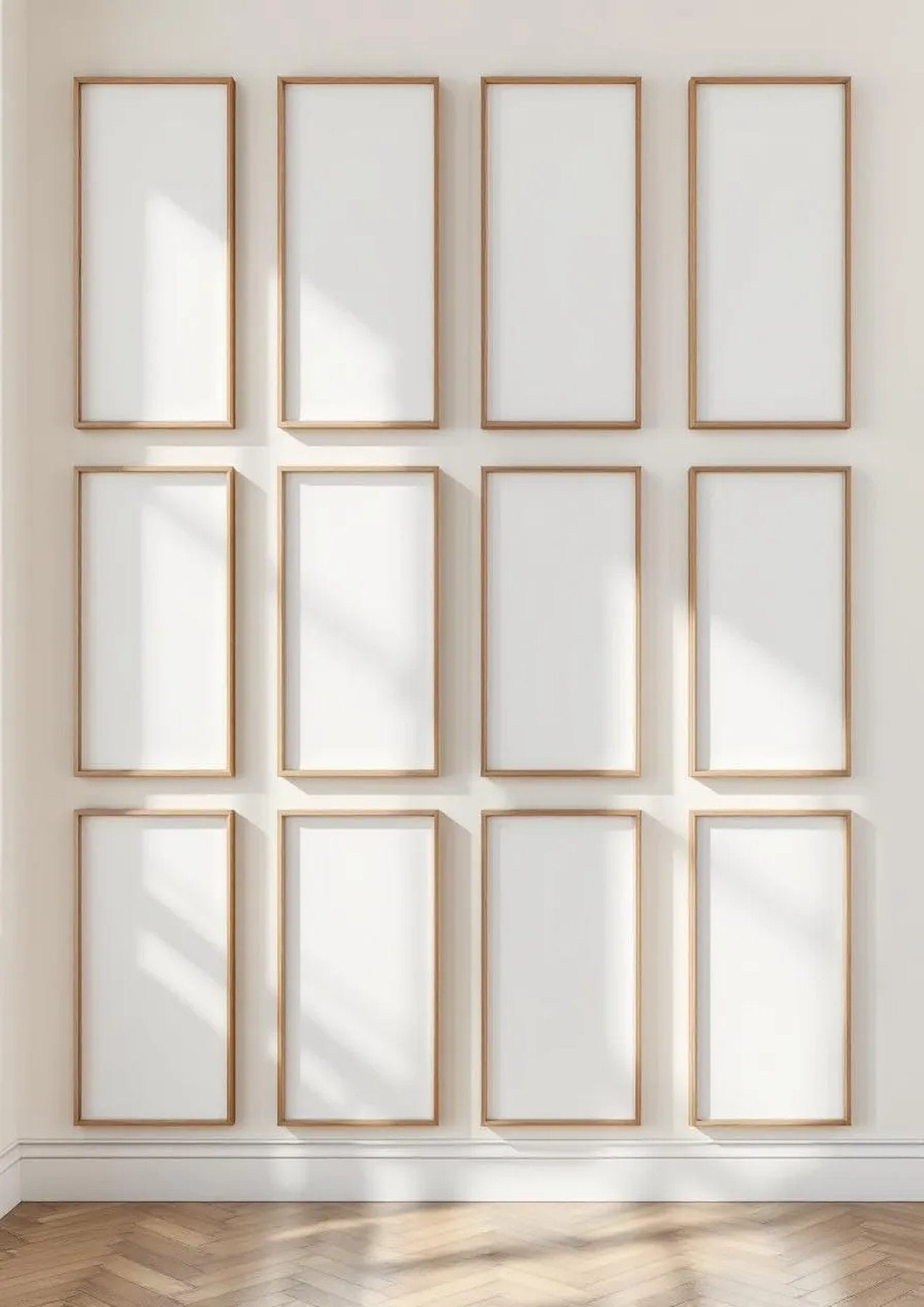 Frame High-Res Frame Mockup — Walnut Frame Portrait 2:3 — Perspective View — #01590 | MockupBulk