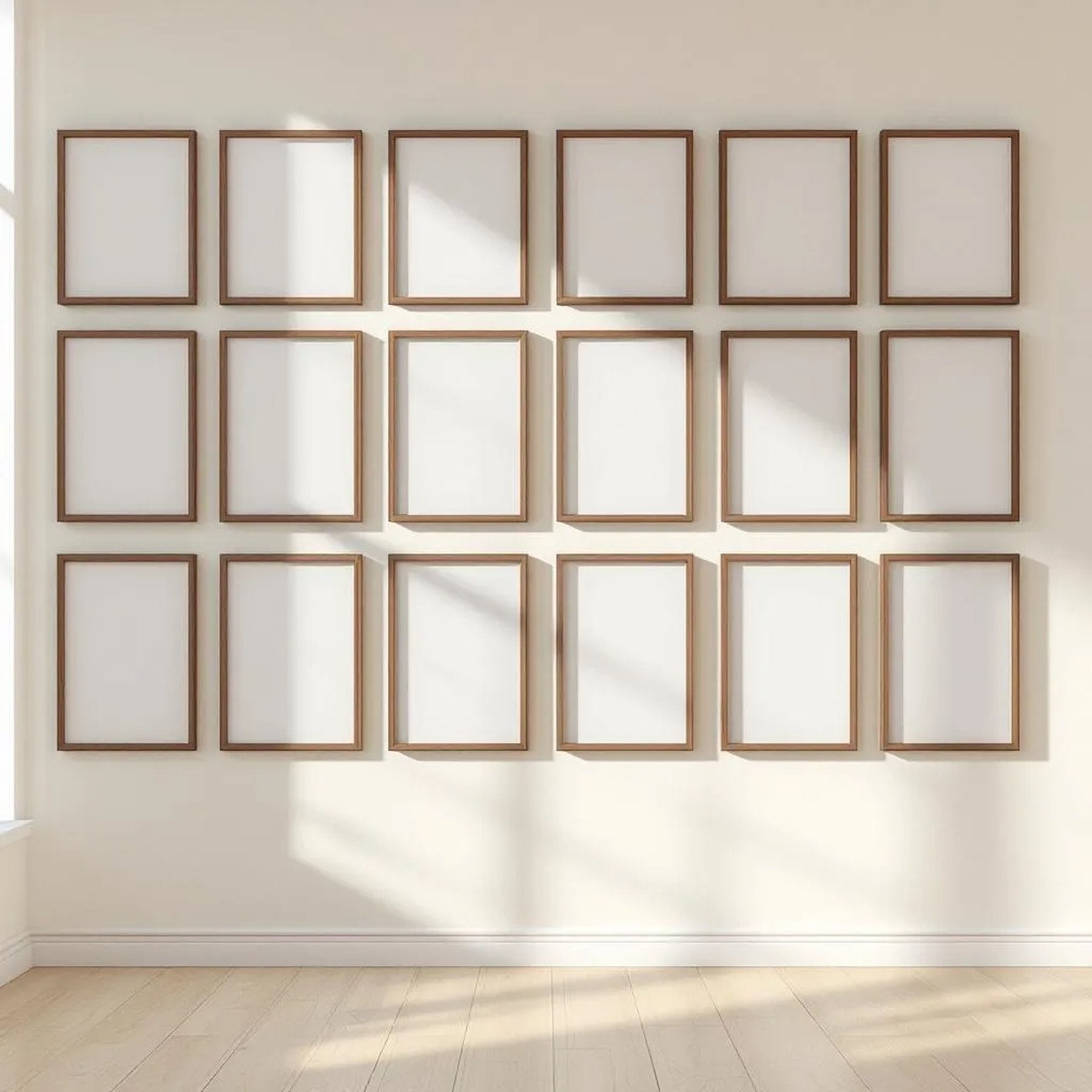 Frame Premium Interior Mockup — Plain Square Frame Portrait 2:3 — Perspective View — #01591 | MockupBulk