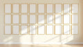 Frame Room Scene Mockup — Gold Frame Square 1:1 — Perspective View — #01598 | MockupBulk