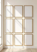 Frame High-Res Frame Mockup — Gold Frame Portrait 2:3 — Perspective View — #01599 | MockupBulk