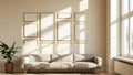 Frame Premium Interior Mockup — Gold Frame Portrait 2:3 — Perspective View — #01604 | MockupBulk