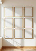 Frame High-Res Frame Mockup — Gold Frame Portrait 2:3 — Perspective View — #01605 | MockupBulk