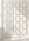 Frame Editorial Room Mockup — Gold Frame Portrait 2:3 — Perspective View — #01608 | MockupBulk