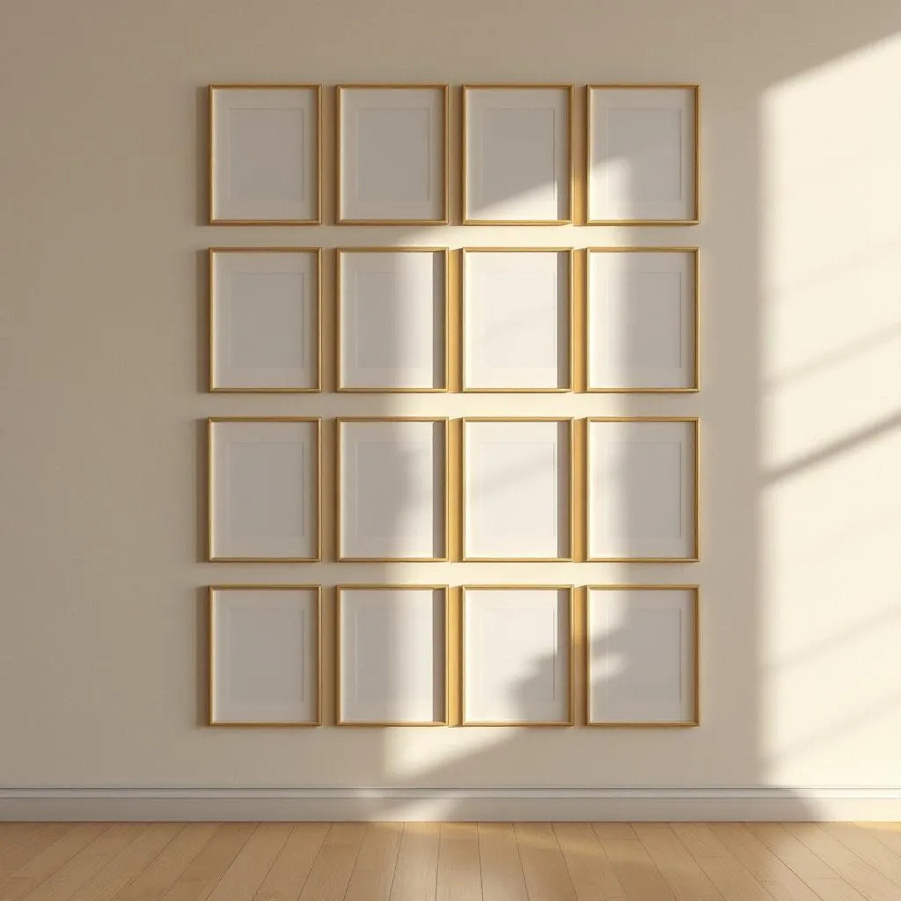 Frame Editorial Room Mockup — Plain Square Frame Portrait 2:3 — Perspective View — #01612 | MockupBulk