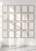 Frame Wall Art Mockup — Gold Frame Portrait 2:3 — Perspective View — #01614 | MockupBulk