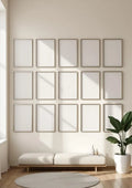 Frame High-Res Frame Mockup — Silver Frame Portrait 2:3 — Perspective View — #01620 | MockupBulk