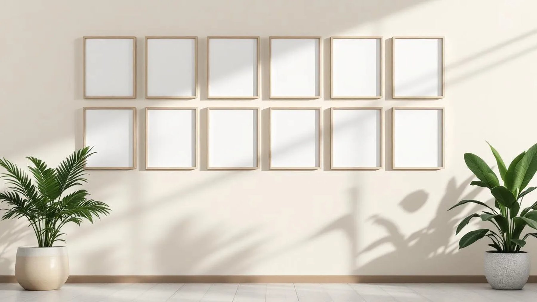 Frame High-Res Frame Mockup — Silver Frame Square 1:1 — Perspective View — #01622 | MockupBulk