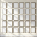 Frame Room Scene Mockup — Plain Square Frame Portrait 2:3 — Perspective View — #01624 | MockupBulk