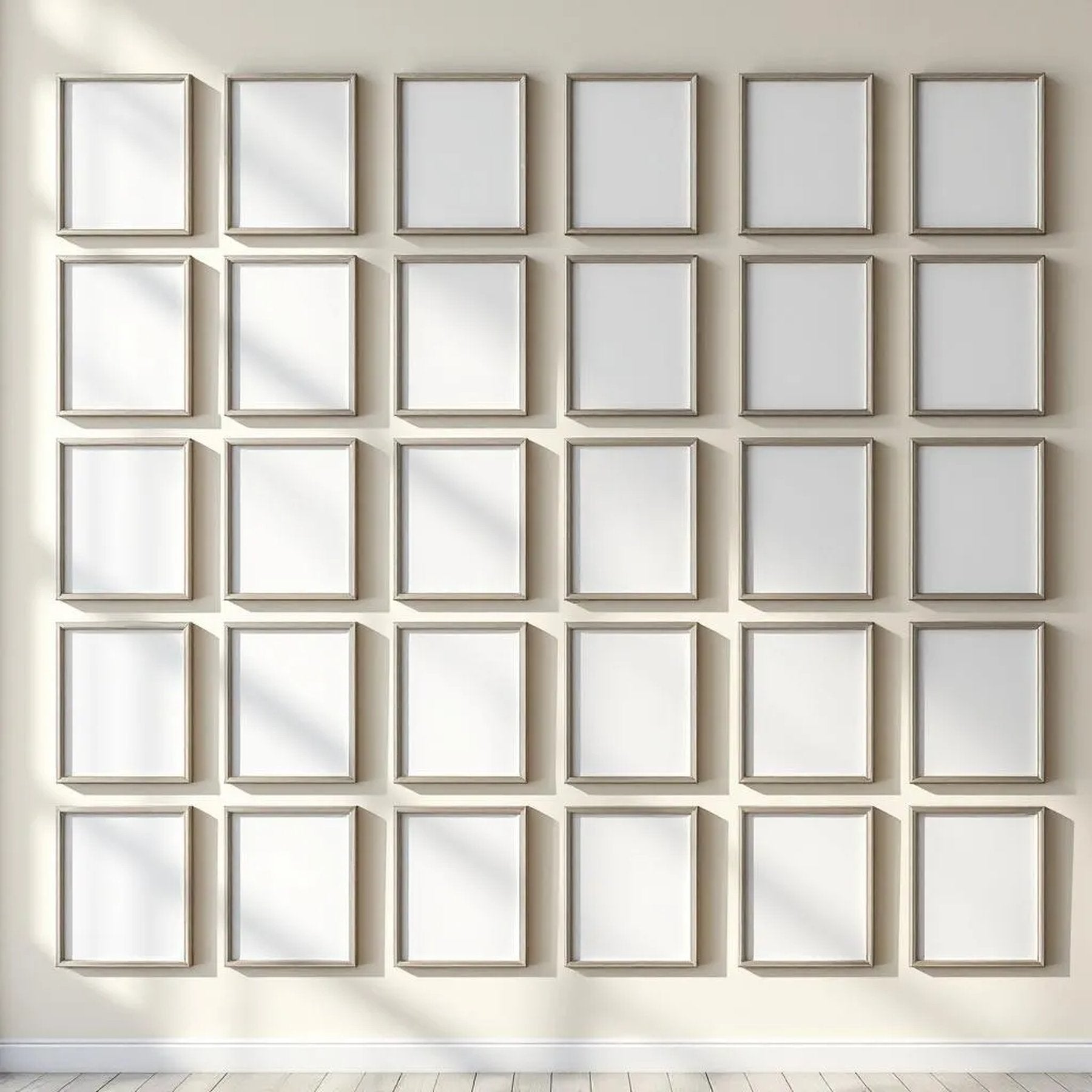 Frame Room Scene Mockup — Plain Square Frame Portrait 2:3 — Perspective View — #01624 | MockupBulk