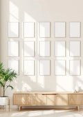 Frame Room Scene Mockup — Silver Frame Portrait 2:3 — Perspective View — #01629 | MockupBulk