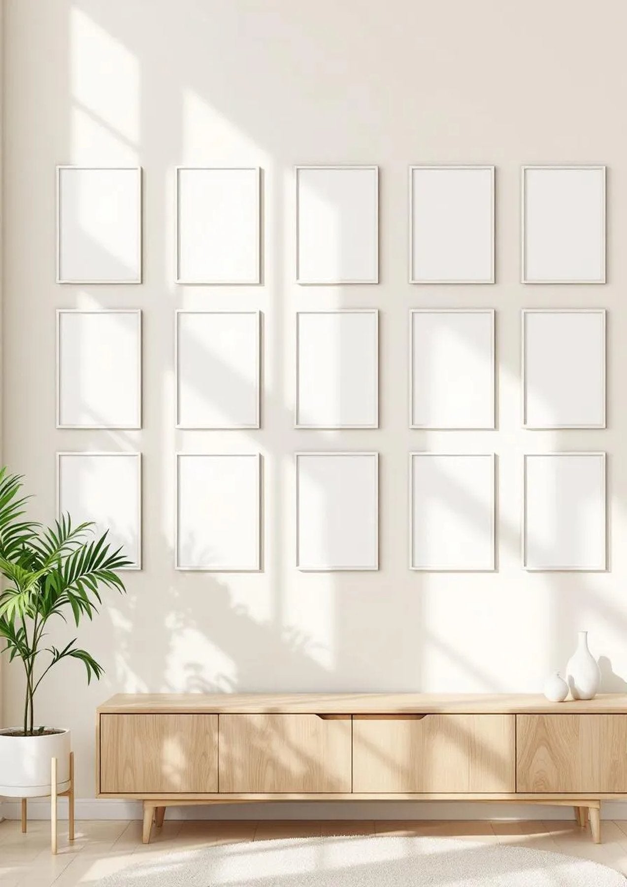 Frame Room Scene Mockup — Silver Frame Portrait 2:3 — Perspective View — #01629 | MockupBulk