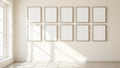 Frame Wall Art Mockup — Silver Frame Square 1:1 — Perspective View — #01631 | MockupBulk