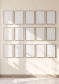 Frame Frame Display Mockup — Silver Frame Portrait 5:7 — Perspective View — #01632 | MockupBulk