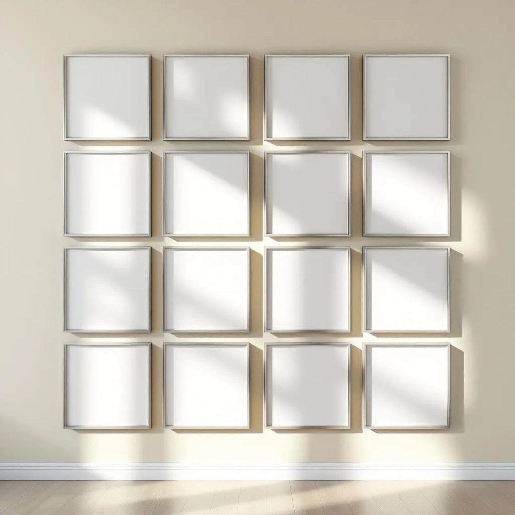 Frame Editorial Room Mockup — Plain Square Frame Portrait 2:3 — Perspective View — #01636 | MockupBulk