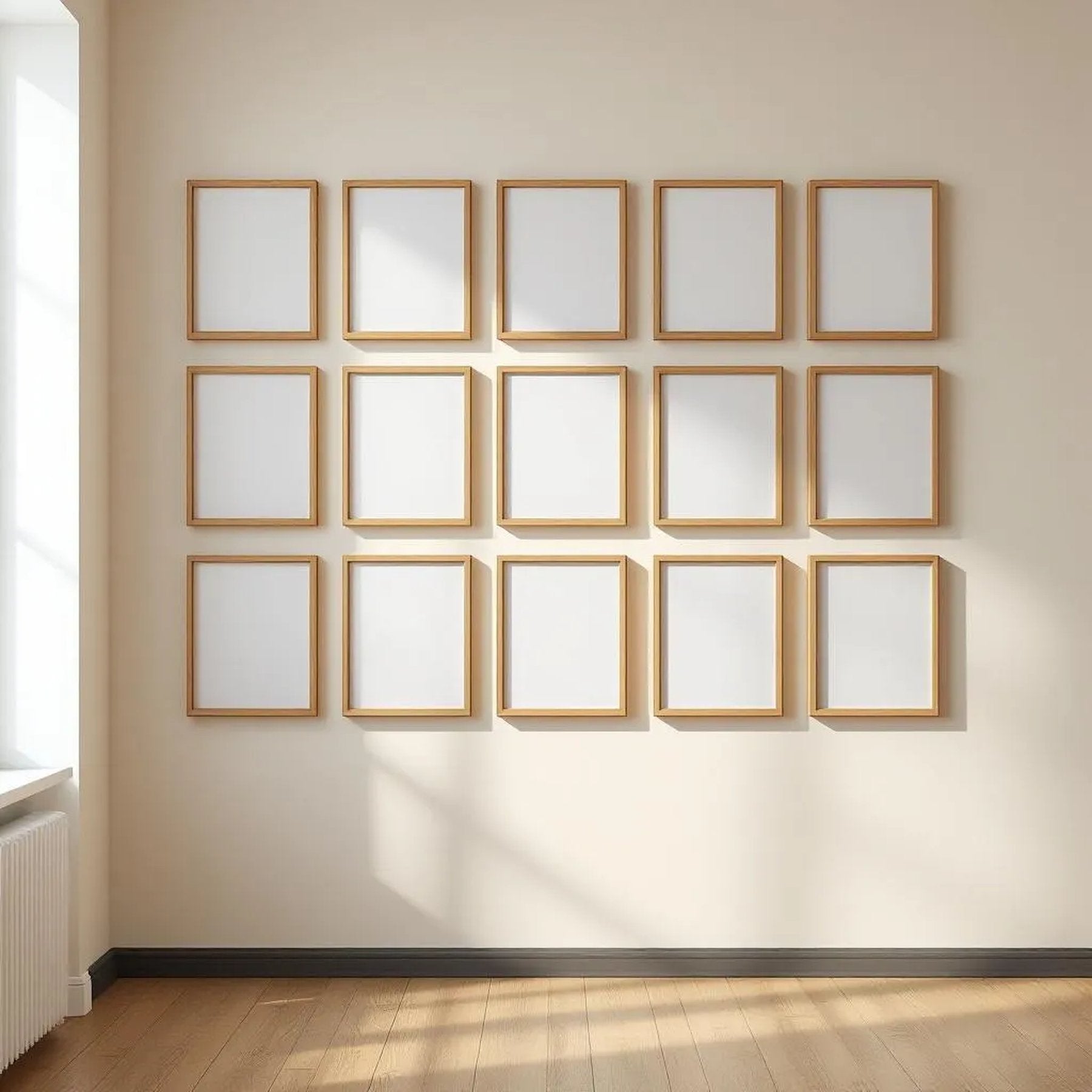 Frame Frame Display Mockup — Plain Square Frame Portrait 2:3 — Perspective View — #01645 | MockupBulk