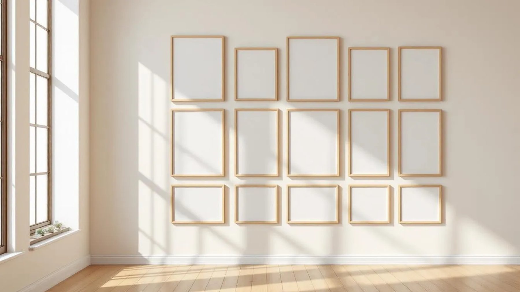 Frame Professional Frame Mockup — Raw Pine Frame Portrait 2:3 — Perspective View — #01652 | MockupBulk