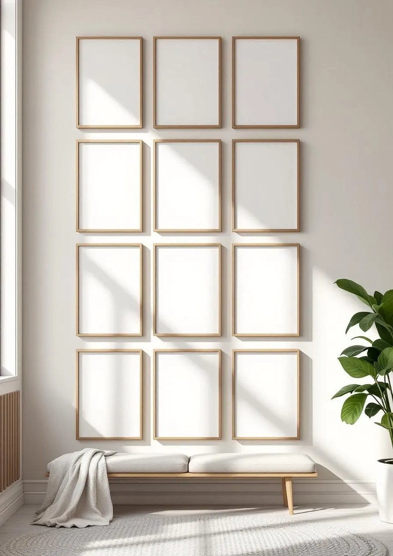 Frame High-Res Frame Mockup — Espresso Frame Portrait 2:3 — Perspective View — #01668 | MockupBulk