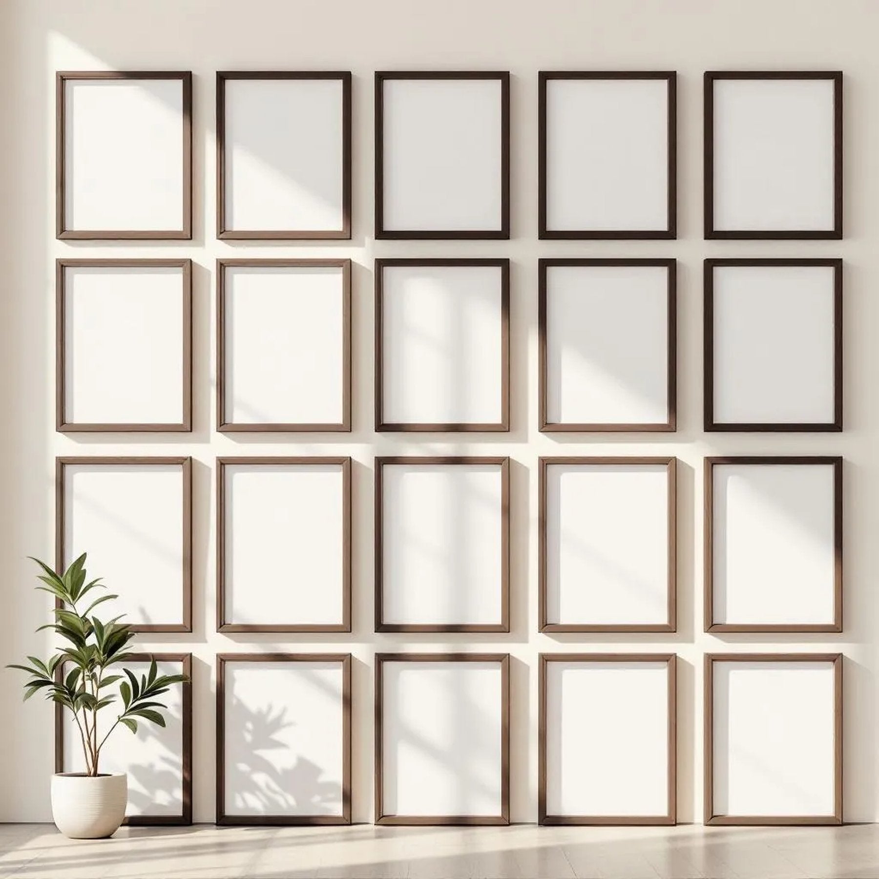 Frame High-Res Frame Mockup — Plain Square Frame Portrait 2:3 — Perspective View — #01672 | MockupBulk