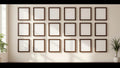 Frame Room Scene Mockup — Espresso Frame Portrait 4:5 — Perspective View — #01673 | MockupBulk