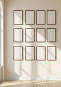 Frame Frame Display Mockup — Espresso Frame Portrait 2:3 — Perspective View — #01674 | MockupBulk