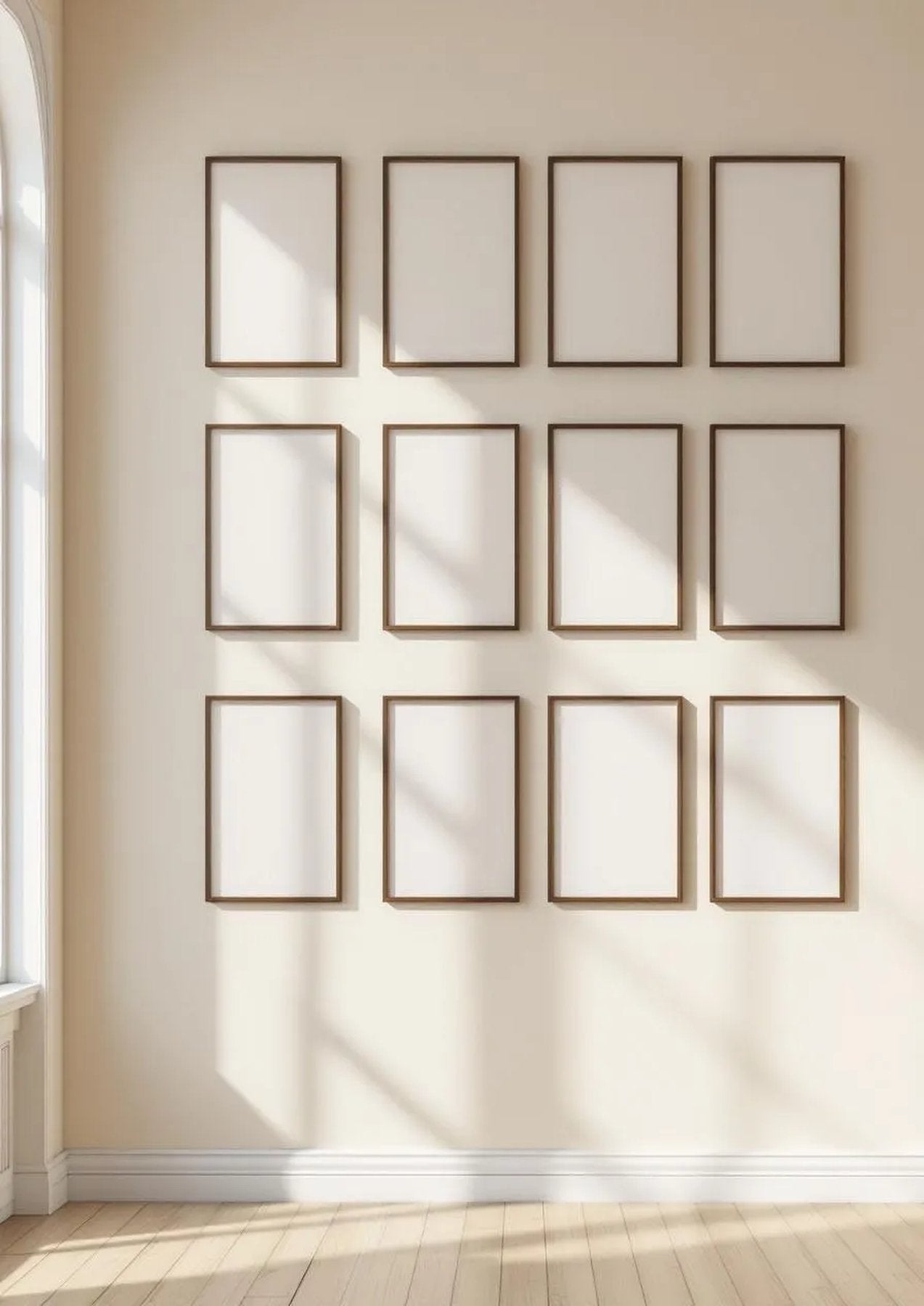 Frame Frame Display Mockup — Espresso Frame Portrait 2:3 — Perspective View — #01674 | MockupBulk