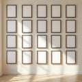 Frame Room Scene Mockup — Plain Square Frame Portrait 2:3 — Perspective View — #01675 | MockupBulk