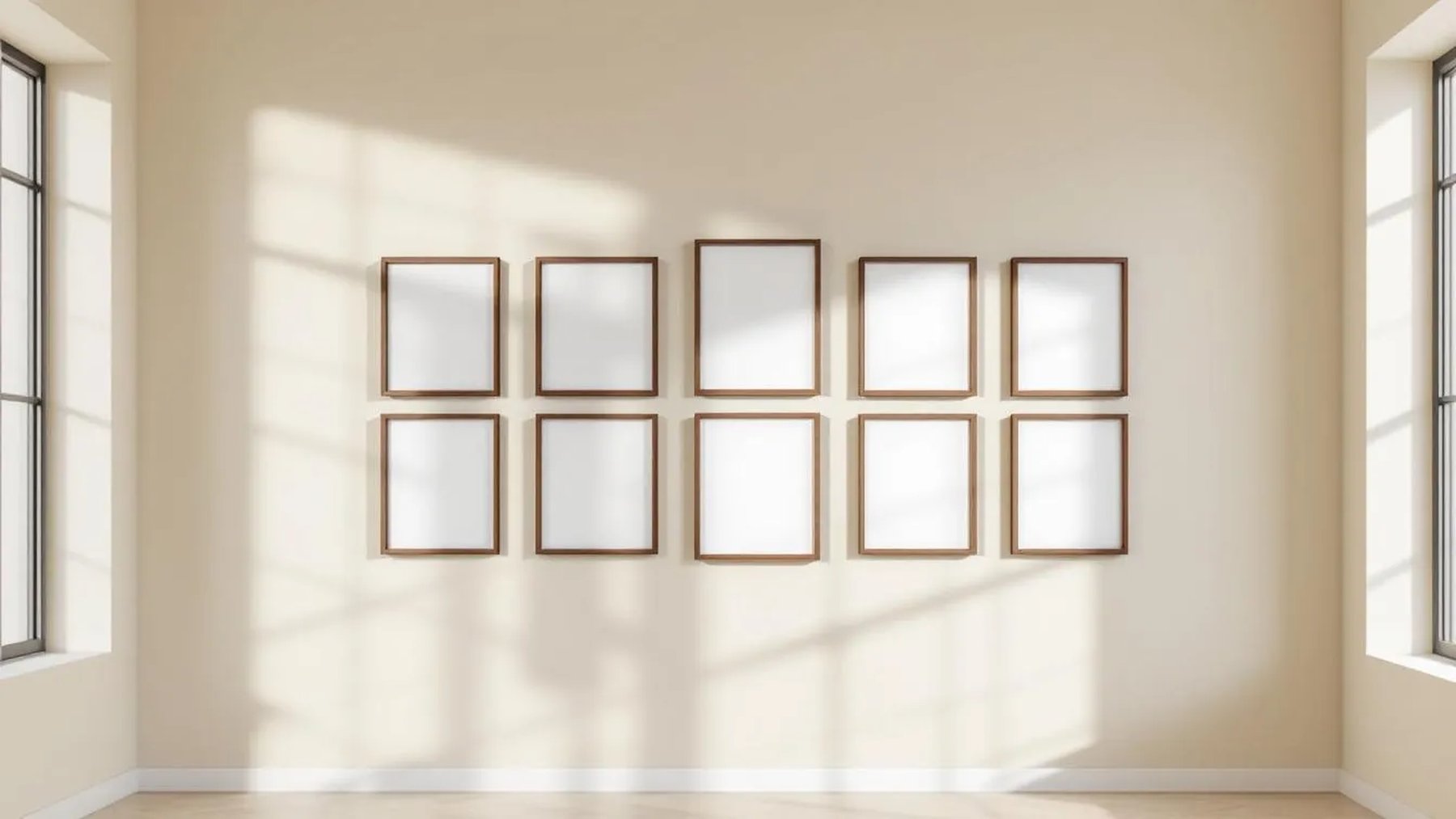 Frame Editorial Room Mockup — Espresso Frame Portrait 2:3 — Perspective View — #01676 | MockupBulk