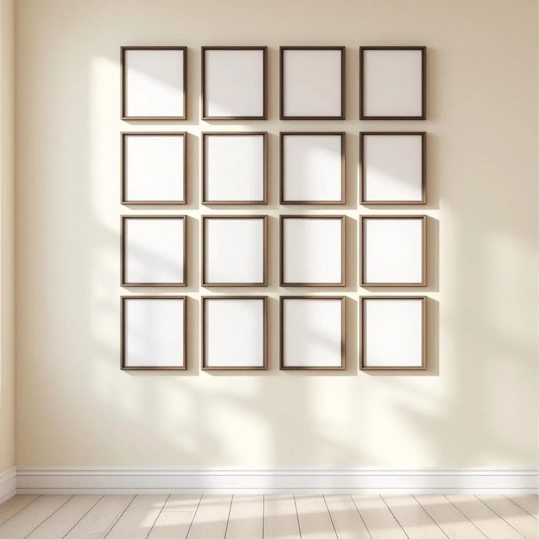 Frame Wall Art Mockup — Plain Square Frame Portrait 2:3 — Perspective View — #01678 | MockupBulk