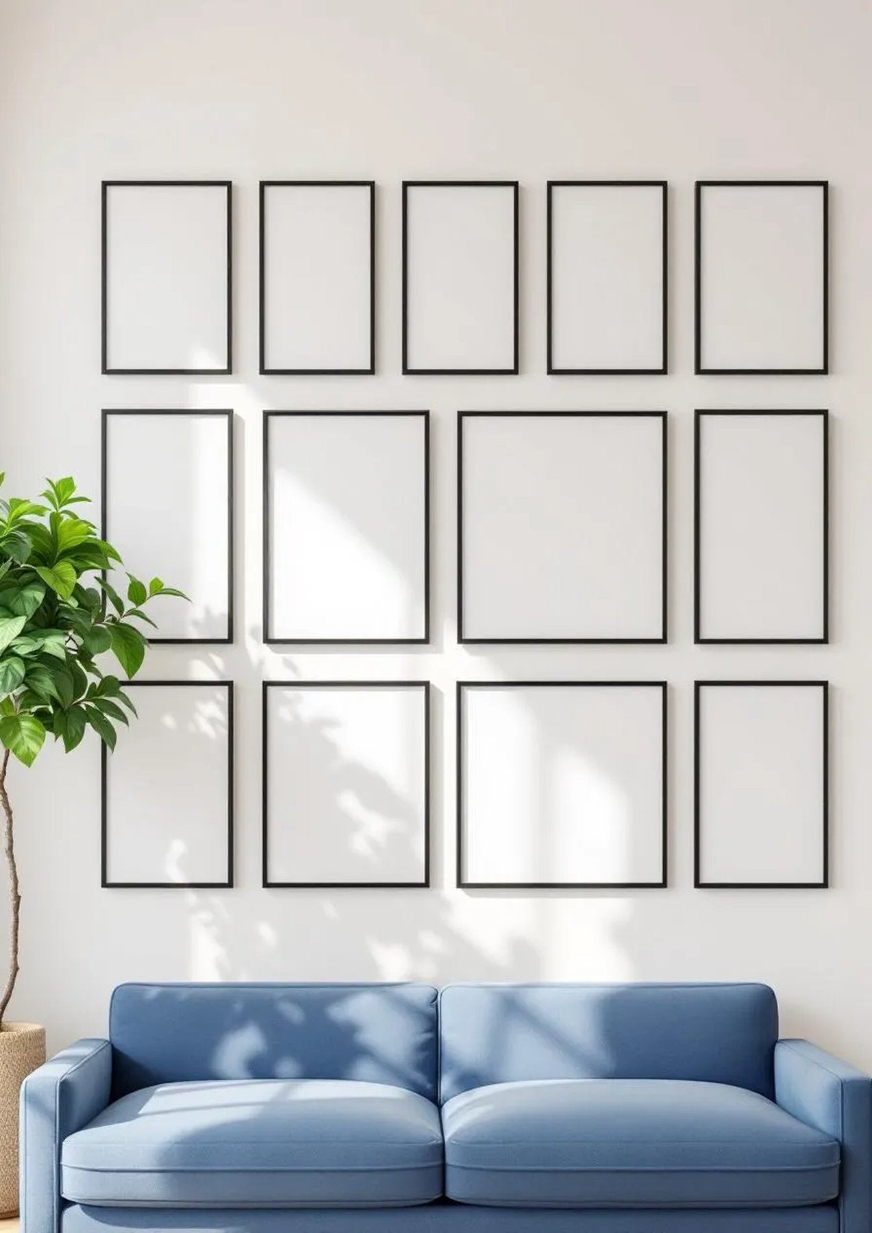 Frame Lifestyle Frame Mockup — Matte Black Frame Portrait 2:3 — Perspective View — #01683 | MockupBulk