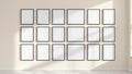Frame Interior Frame Mockup — Matte Black Frame Square 1:1 — Perspective View — #01691 | MockupBulk