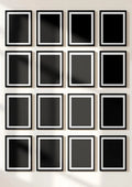 Frame Editorial Room Mockup — Matte Black Frame Portrait 2:3 — Perspective View — #01695 | MockupBulk