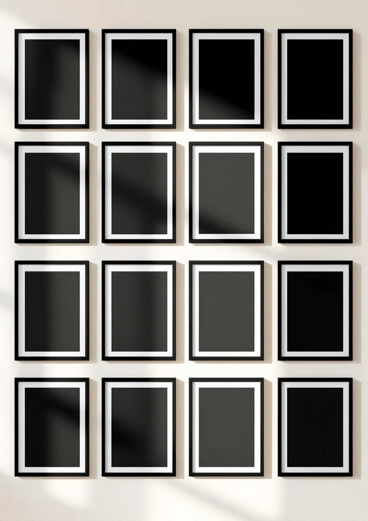 Frame Editorial Room Mockup — Matte Black Frame Portrait 2:3 — Perspective View — #01695 | MockupBulk