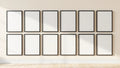 Frame Styled Room Mockup — Matte Black Frame Square 1:1 — Perspective View — #01697 | MockupBulk