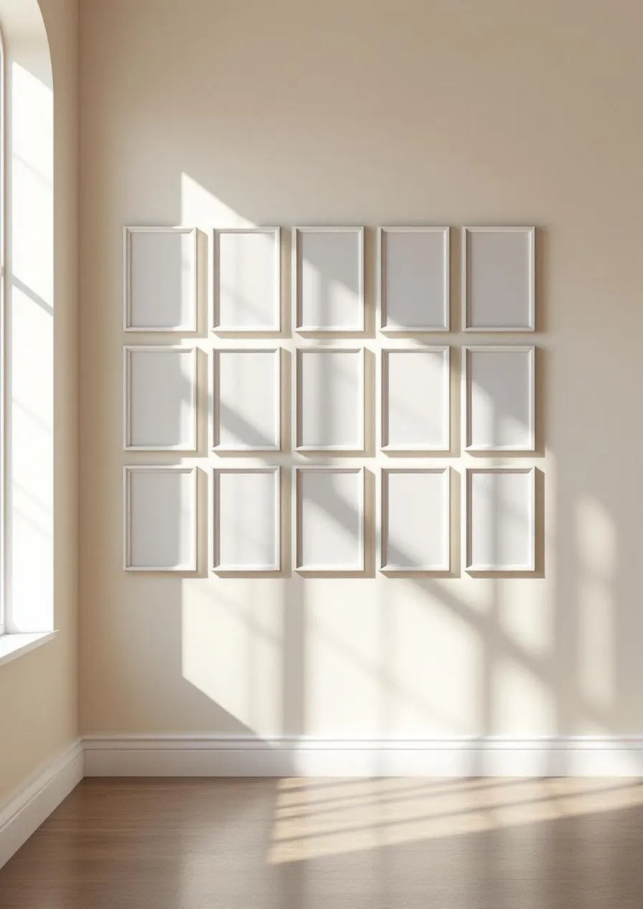 Frame Interior Frame Mockup — White Frame Portrait 2:3 — Perspective View — #01704 | MockupBulk
