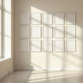 Frame Editorial Room Mockup — Plain Square Frame Portrait 2:3 — Perspective View — #01705 | MockupBulk