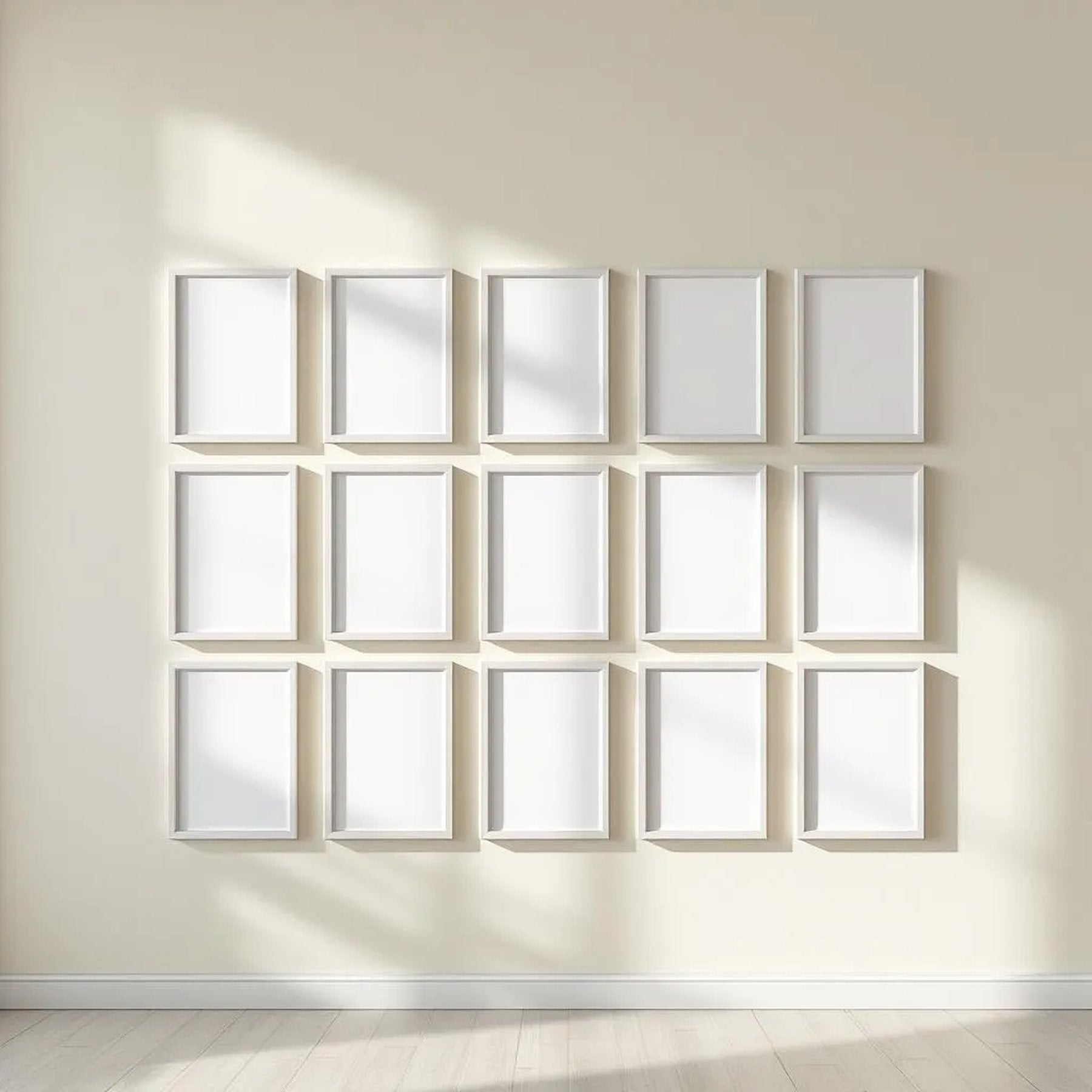 Frame Editorial Room Mockup — Plain Square Frame Portrait 2:3 — Perspective View — #01708 | MockupBulk